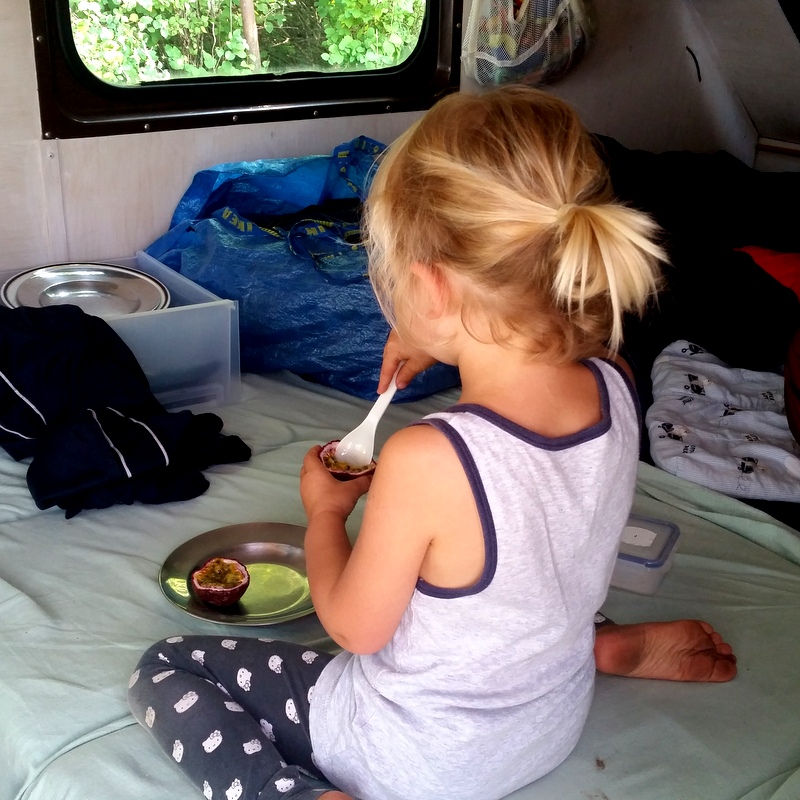 Maracuja- Frühstück- leben im Camper